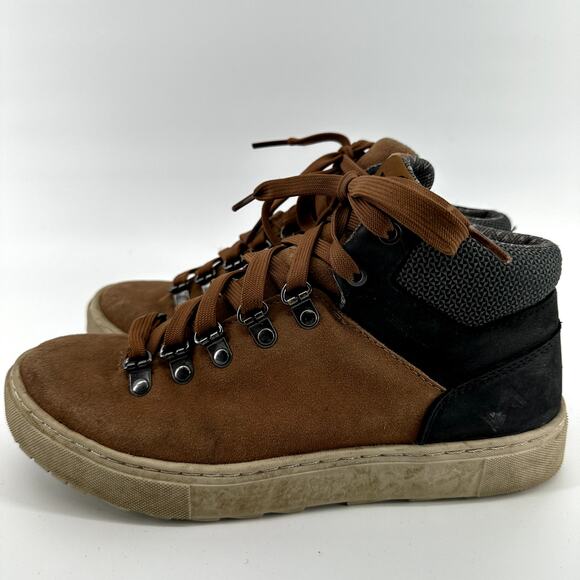 Forsake Lucie Mid Outdoor Sneakers Lace Up Waterproof Suede Black Brown 7 - Picture 4 of 8
